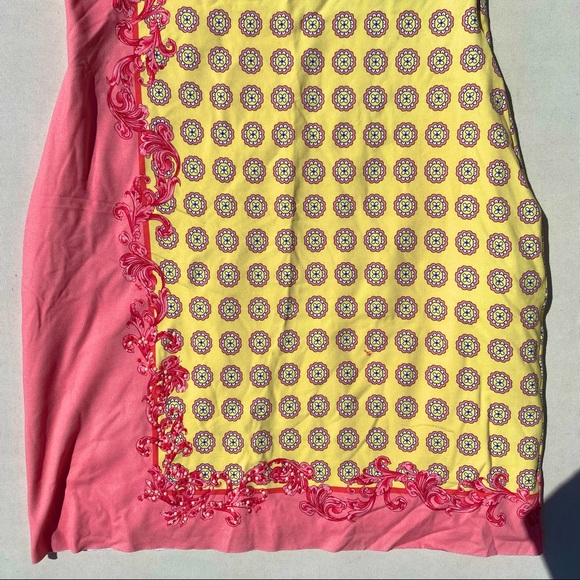 VDP beach collection Italian mini yellow pink dress xs - Picture 4 of 11
